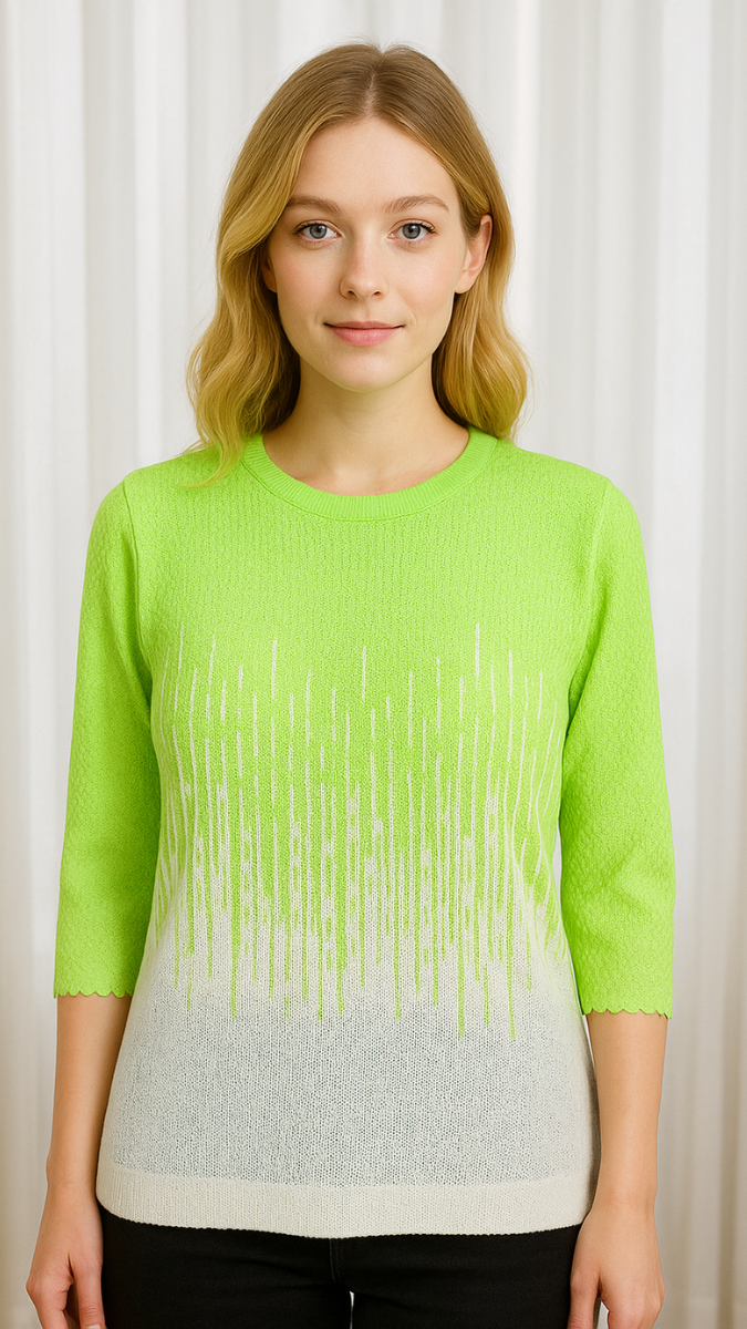 Uneven Line Printed Top FC1219