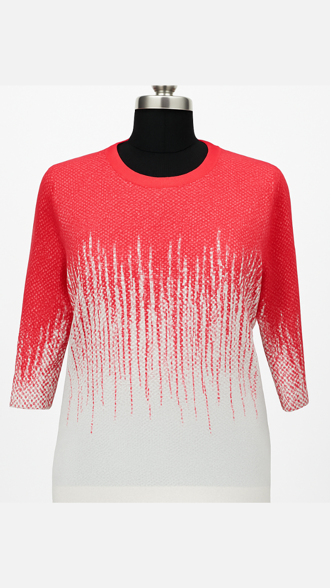 Uneven Line Printed Top FC1219