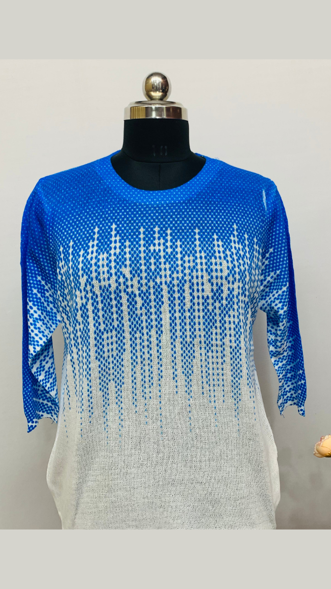 Uneven Line Printed Top FC1219