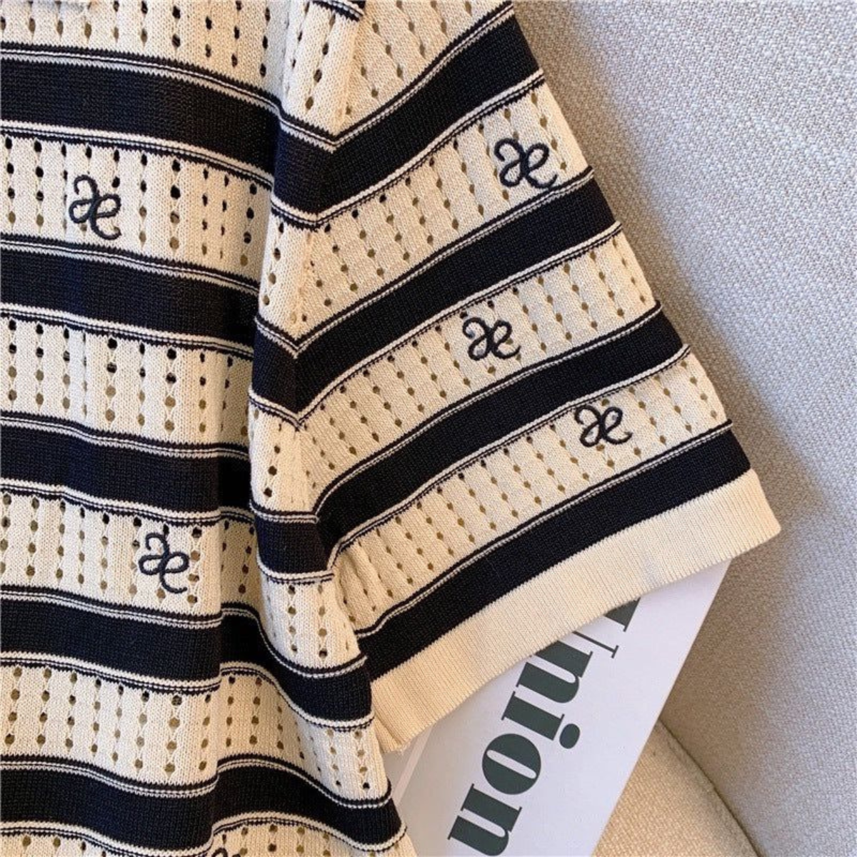 White and Black Striped Dress