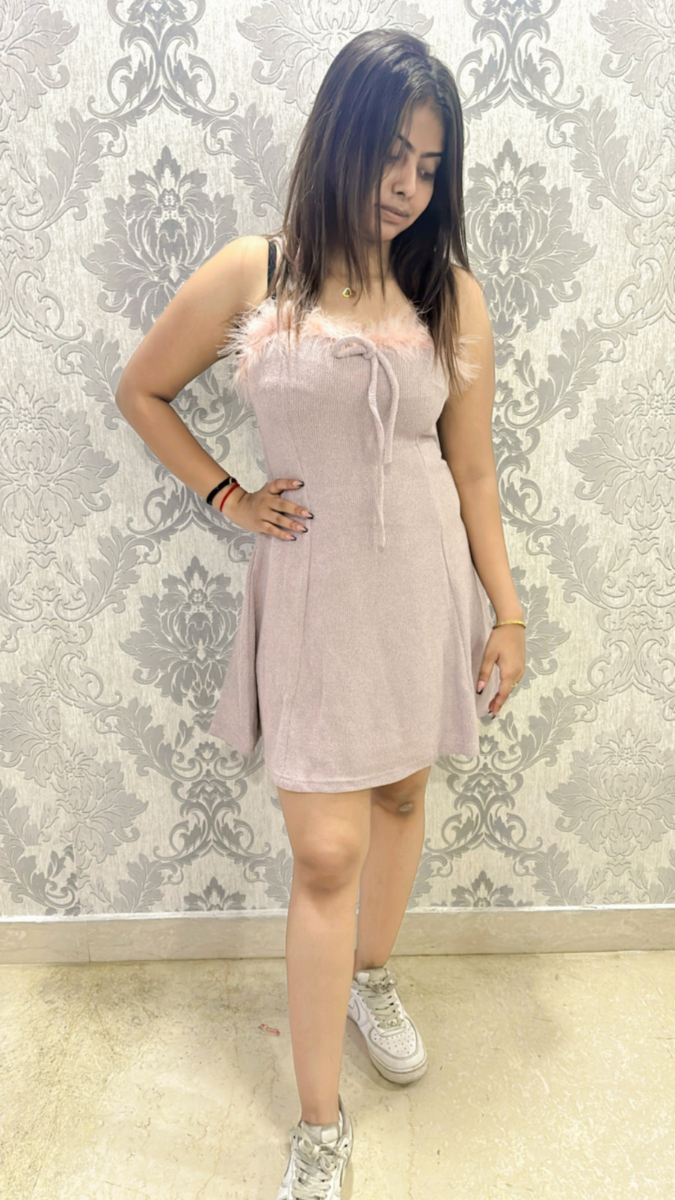 Women Knitted Two Piece Suspender Skirt Winter Dress FC1488