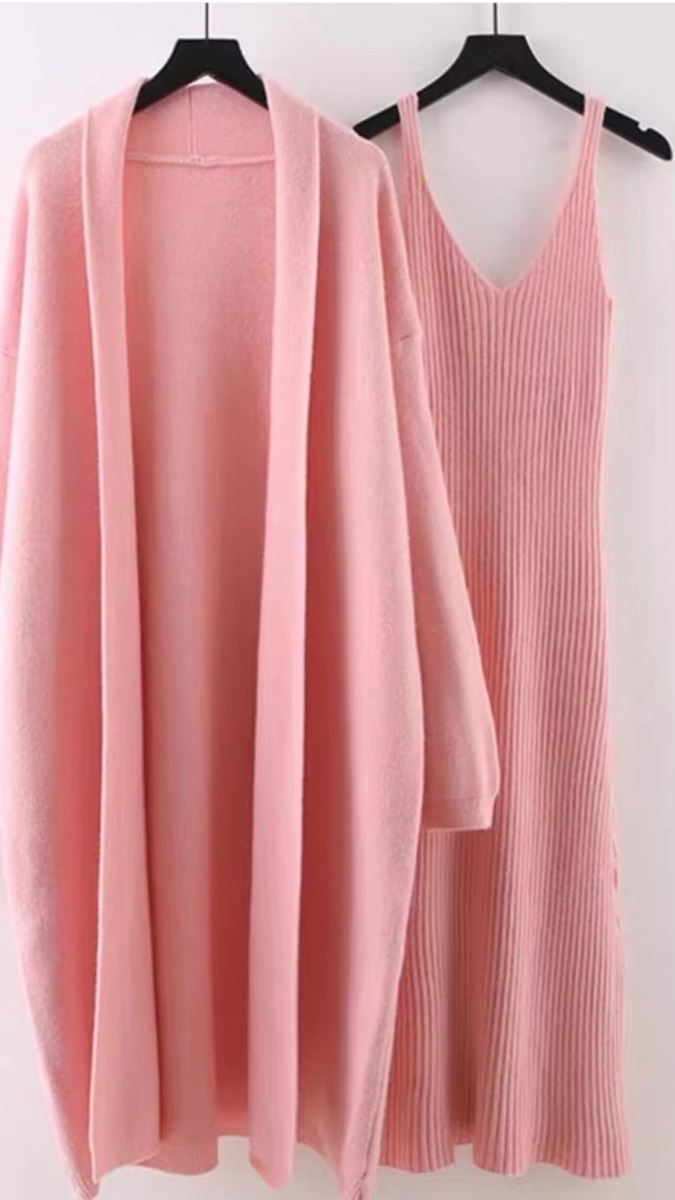 Woolen Dress With Long Shrug FC1709