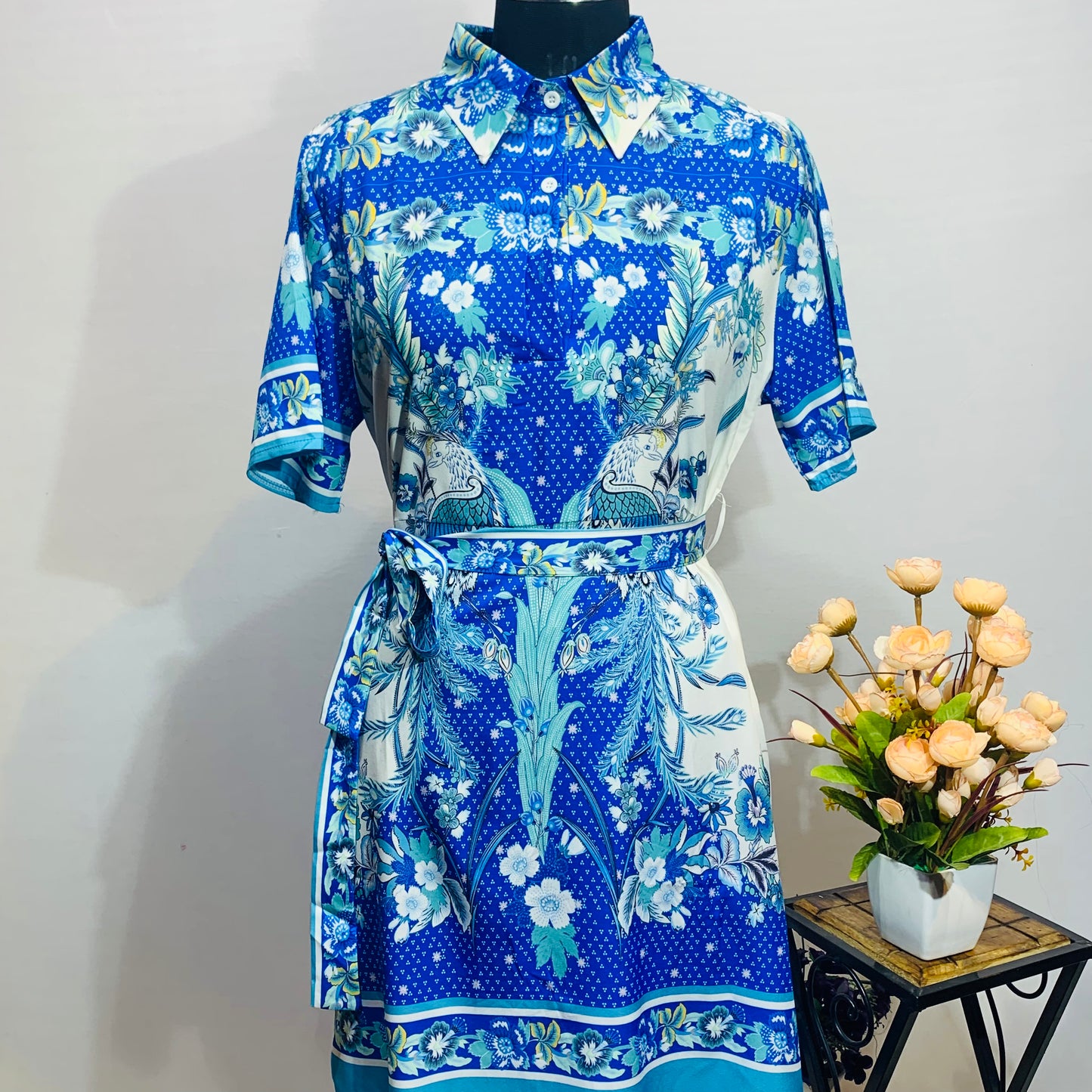 FC Wrap-Around Dress with Adjustable Belt