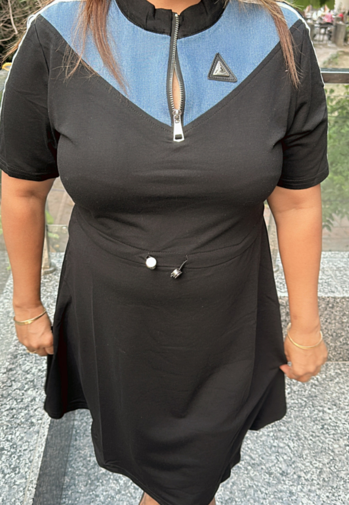 Zip Lined Maxi Dress