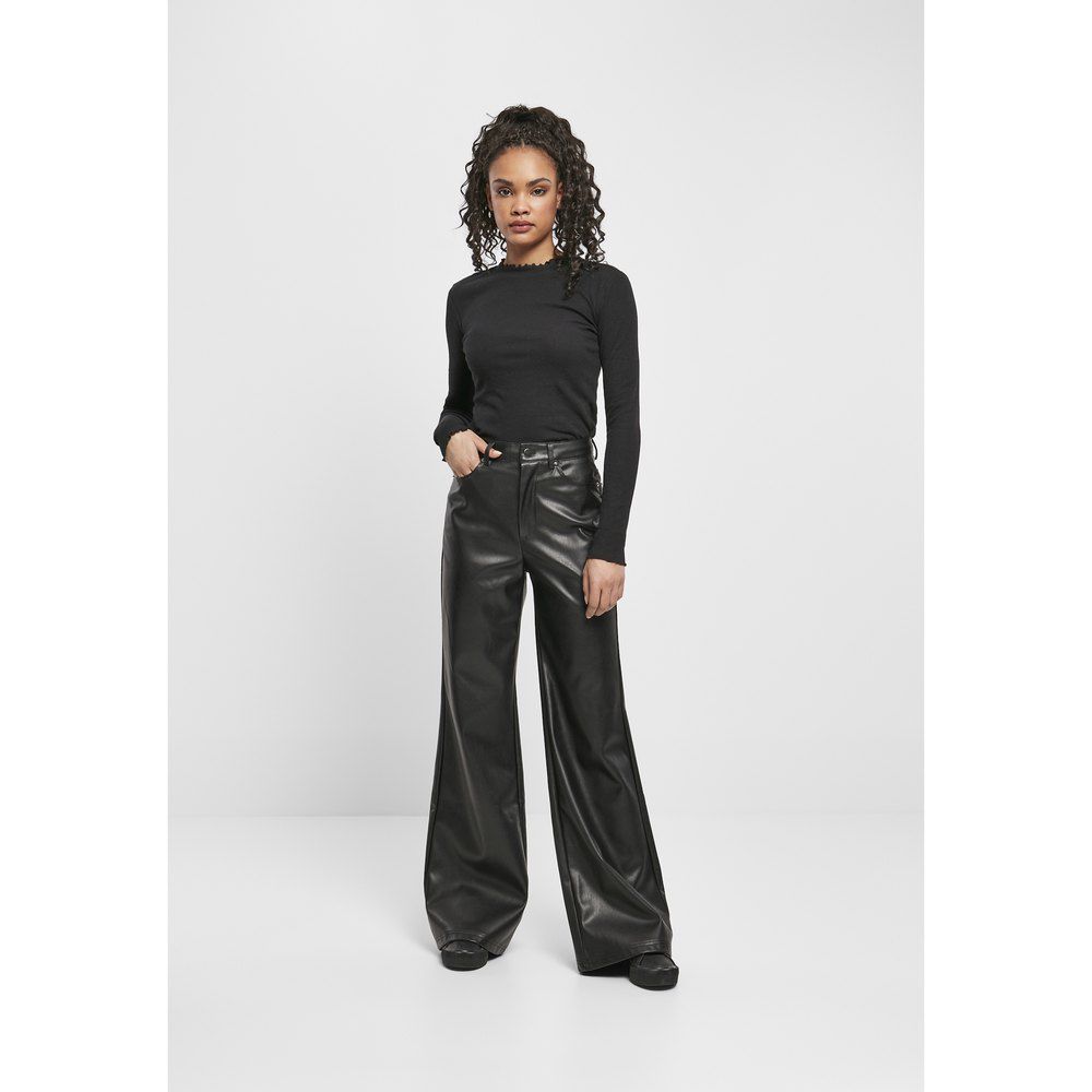 Fc Faux Leather Wide Leg Big Pants