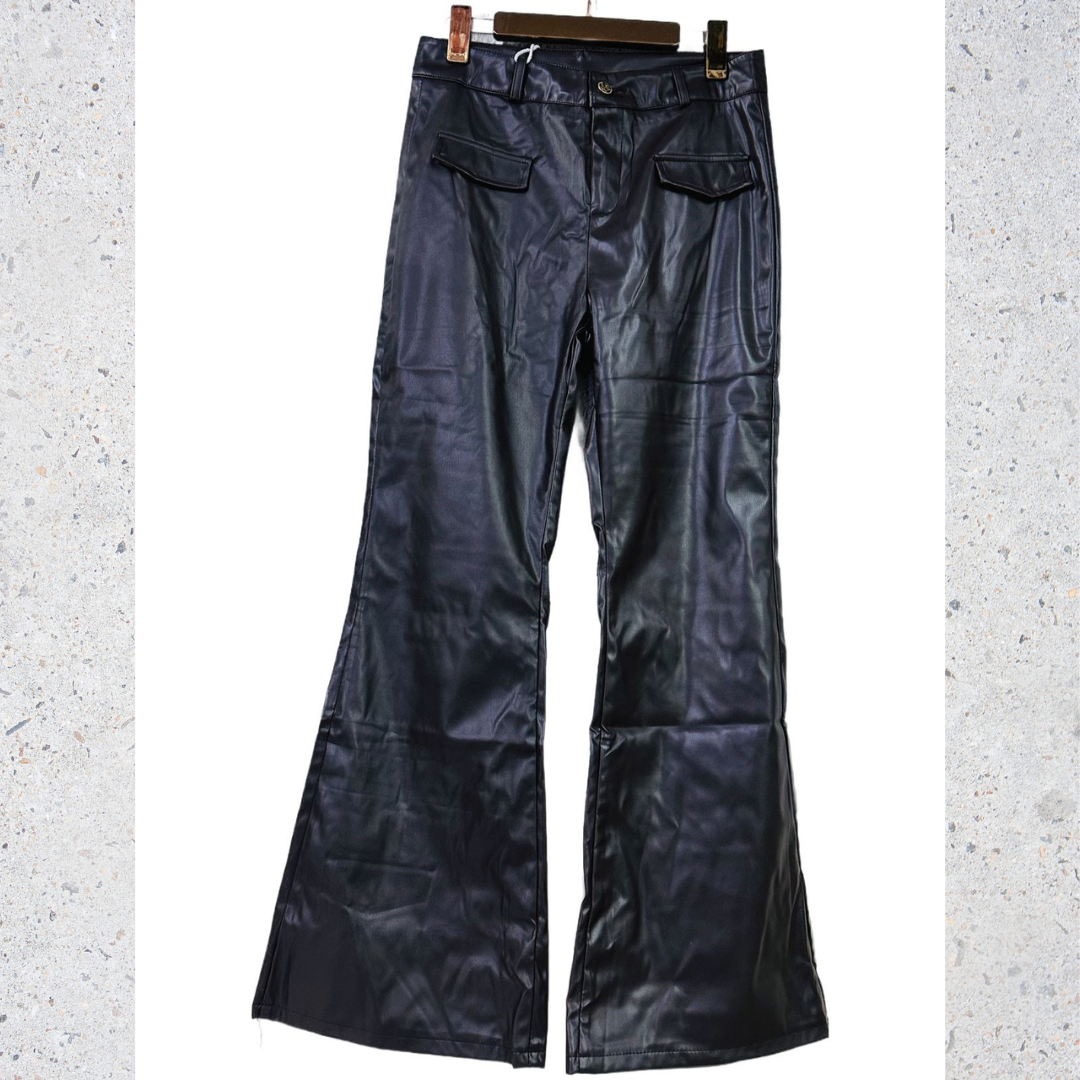 Leather Pant With Chain Belt