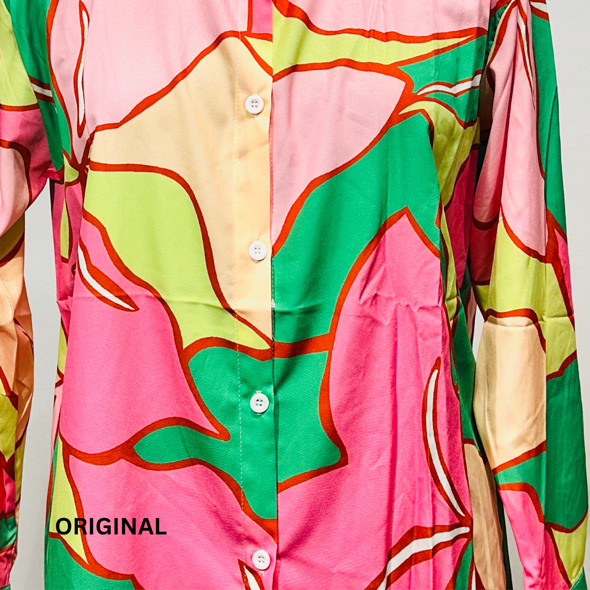 printed silk satin Shirt