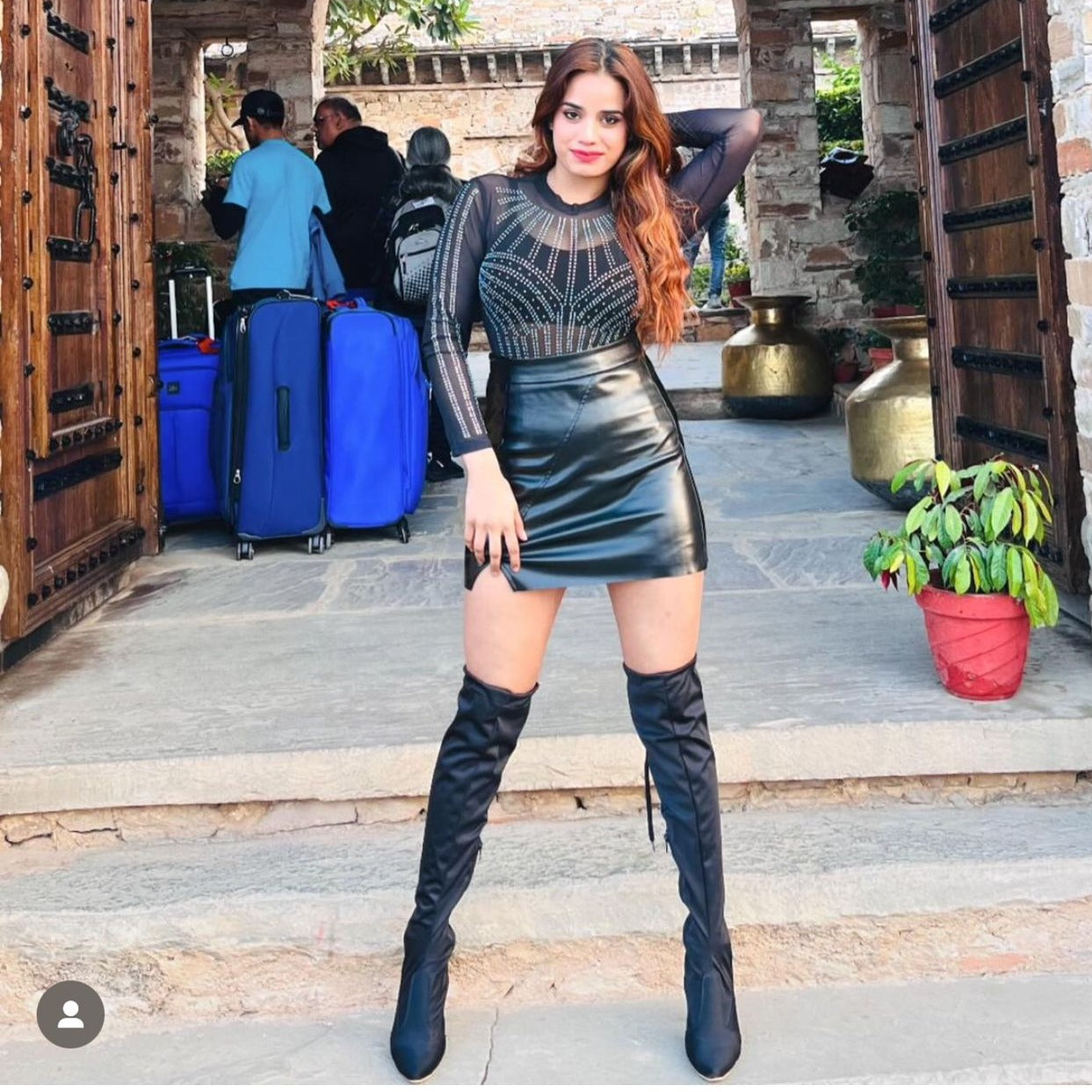 Fc Black Rhinestone Bodysuit