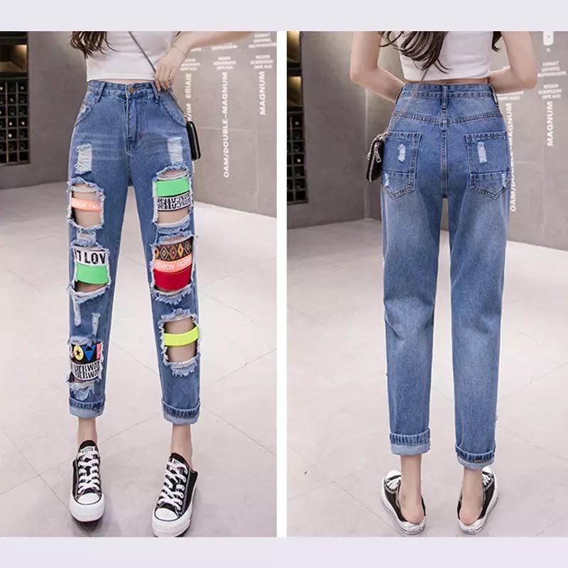 Fc Korean Version of Ripped Jeans