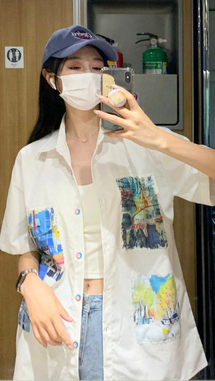 Fc Oil Painting Style Retro Shirt