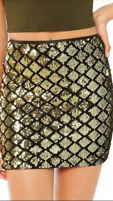 Fc Argyle Sequin Skirt