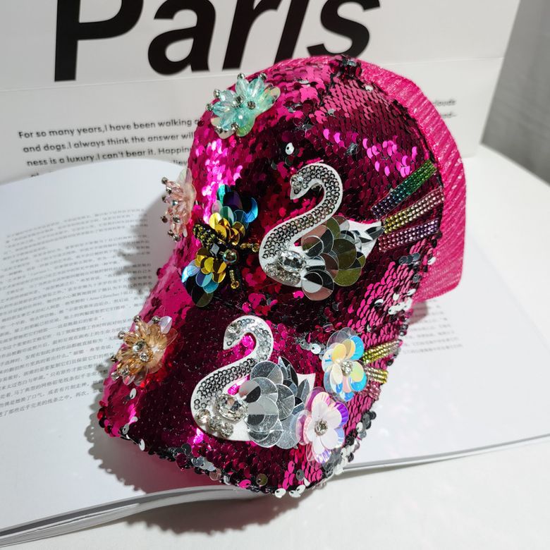 Fc Pearl Rhinestone Fashion Baseball Cap