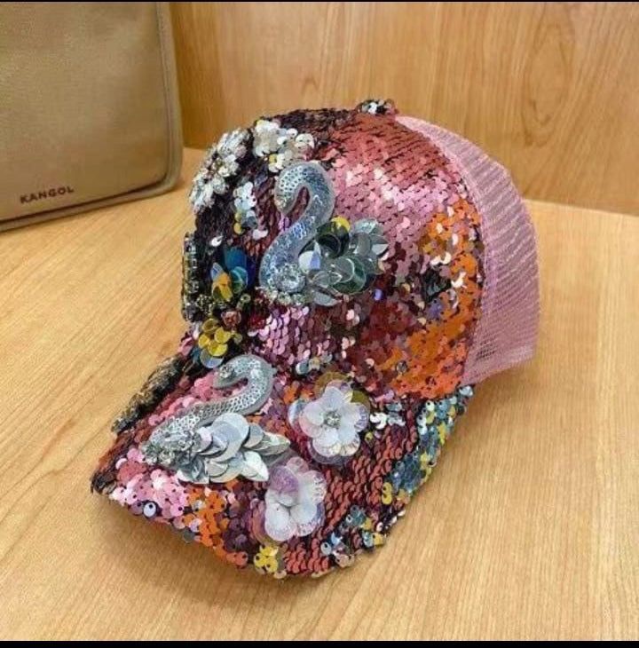 Fc Pearl Rhinestone Fashion Baseball Cap