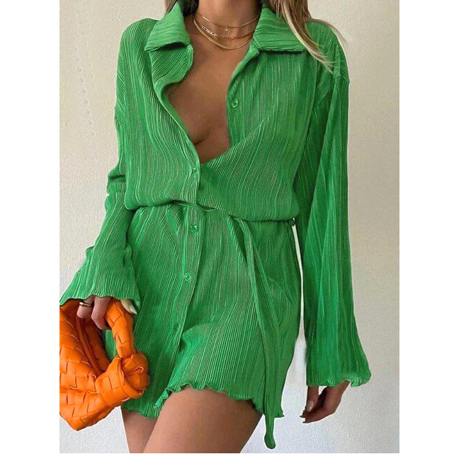 Fc Breasted Shirt Dress green