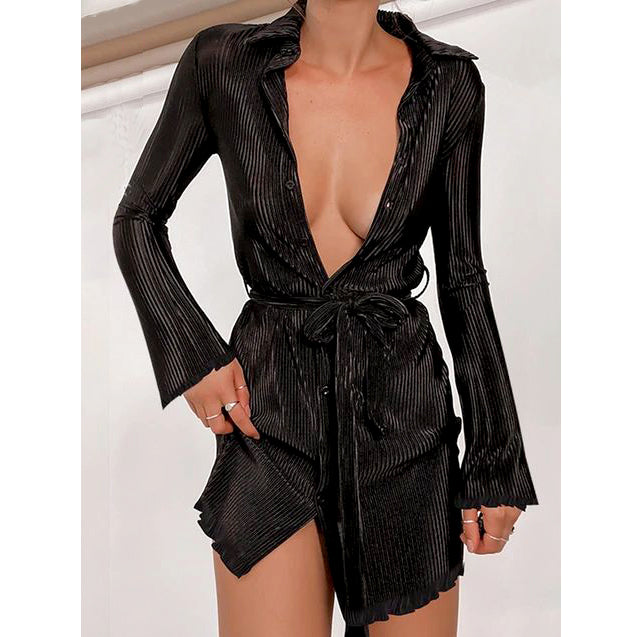 Fc Breasted Shirt Dress black