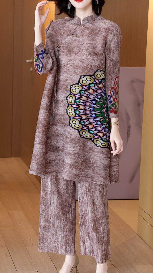 Fc Cheongsam Two-Piece Set