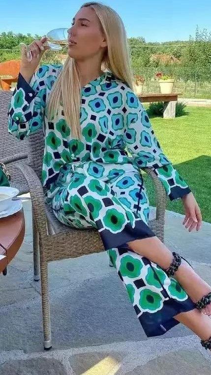 Fc Geometric Print Trousers