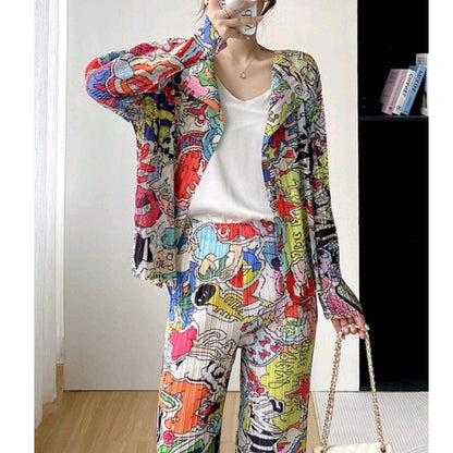 Fc Graphic Print Pleated Blazer