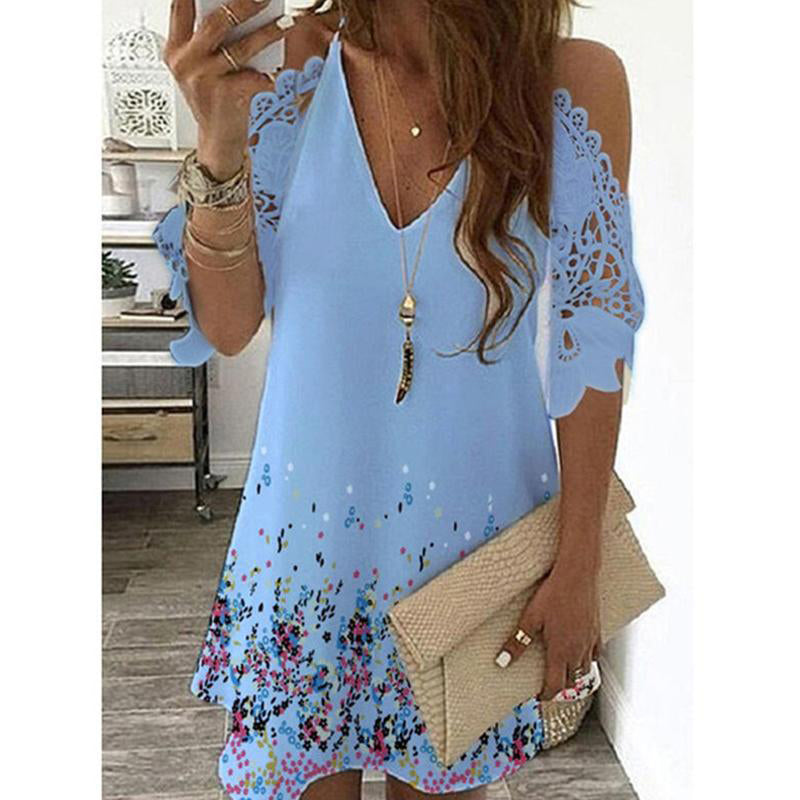 Fc Half Sleeves Print Floral Dress