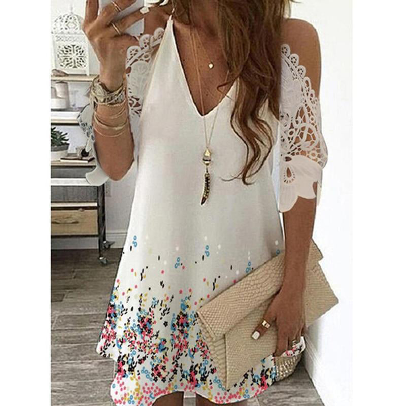 Fc Half Sleeves Print Floral Dress