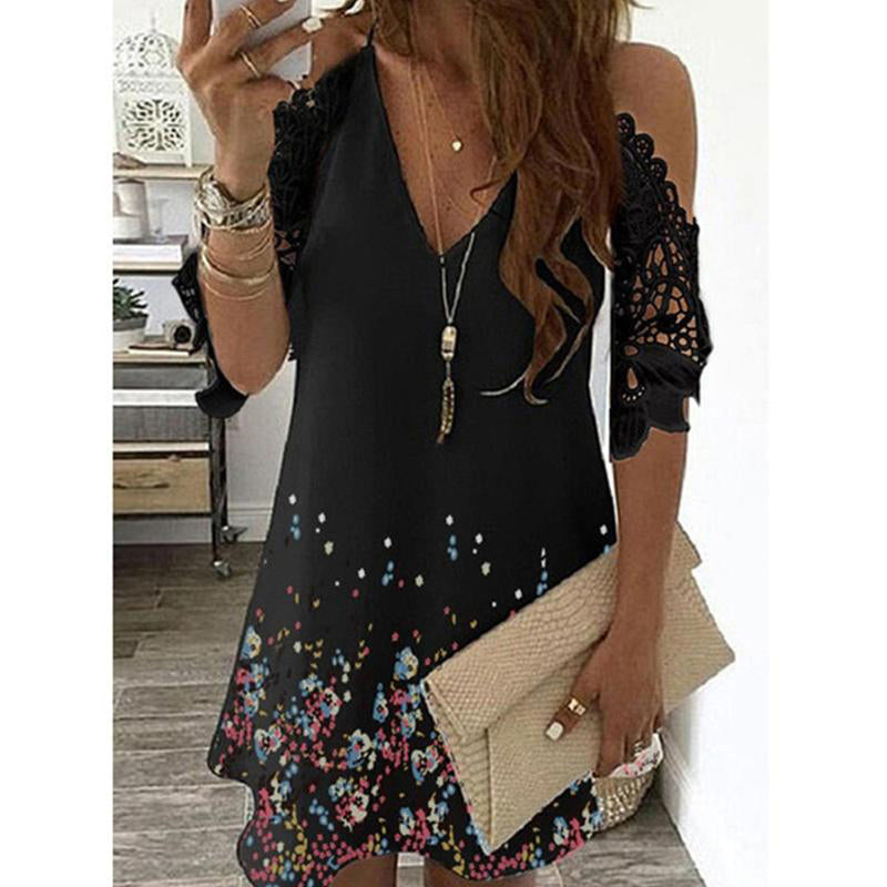 Fc Half Sleeves Print Floral Dress