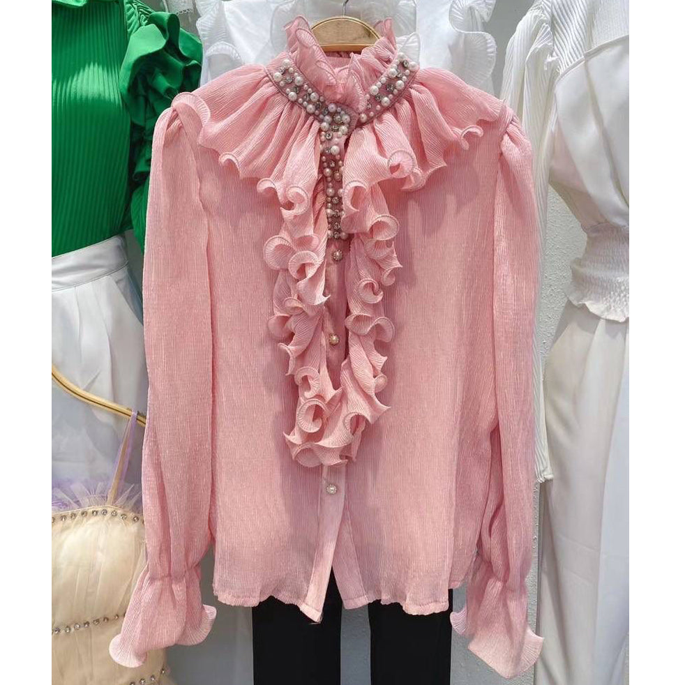 Fc Palace Style Heavy Industry Ruffled Shirt