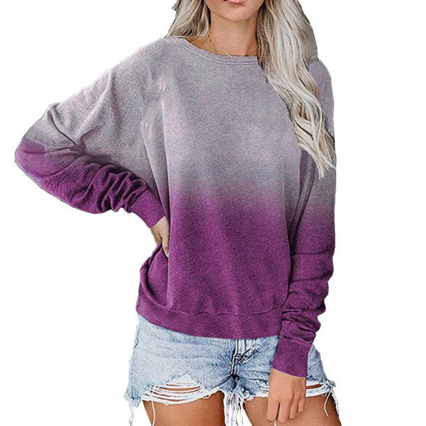 Fc Long Sleeve Contrasting Color T-Shirt Tops