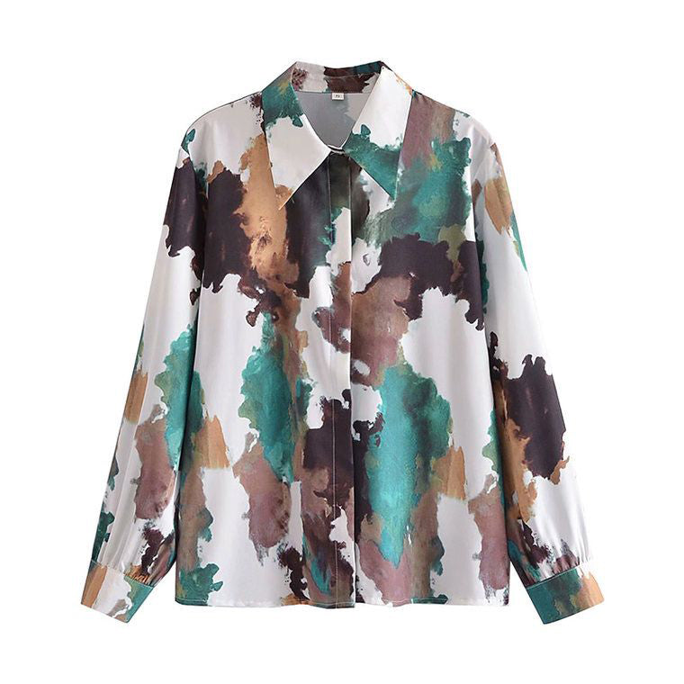 Fc Satin Shirt With Tie- Dye