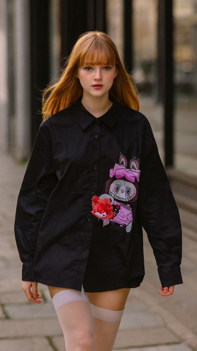 3D Labubu Embedded Shirt FC1841