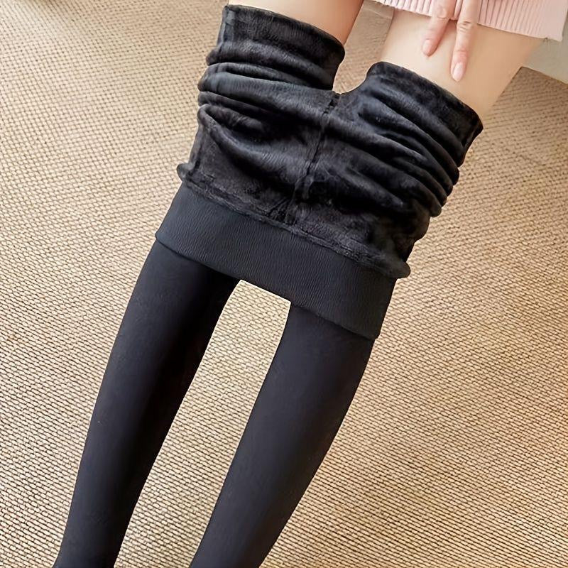 Fc transparent skin leggings women's winter outer wear panty socks