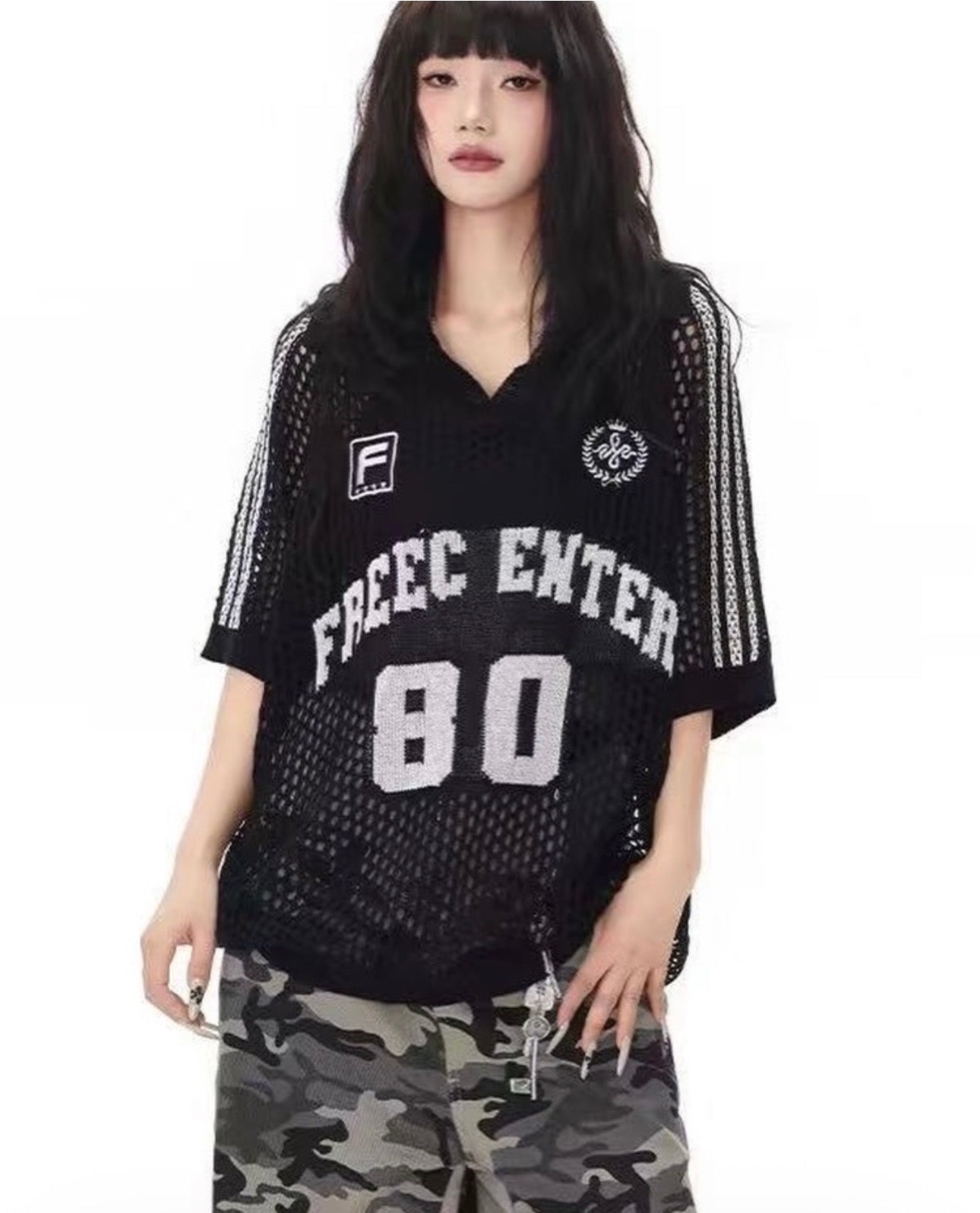 Printed Round Neck Half Sleeve Knit T Shirts FC2575