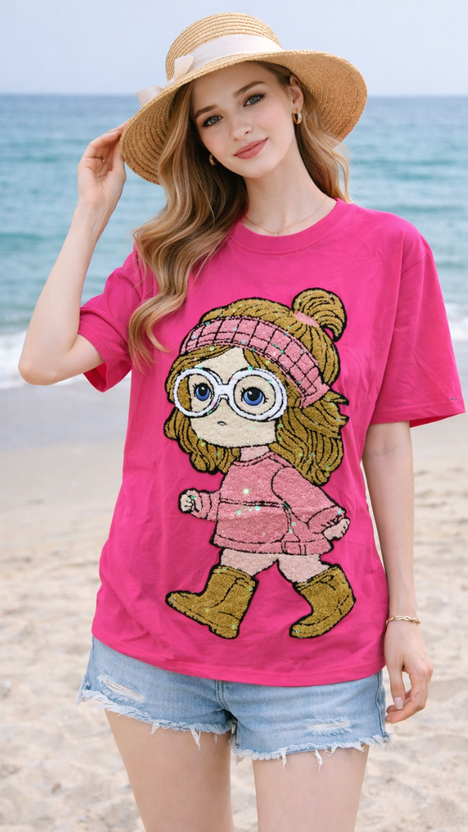 Cute Baby Printed Round Neck T-Shirt FC2418