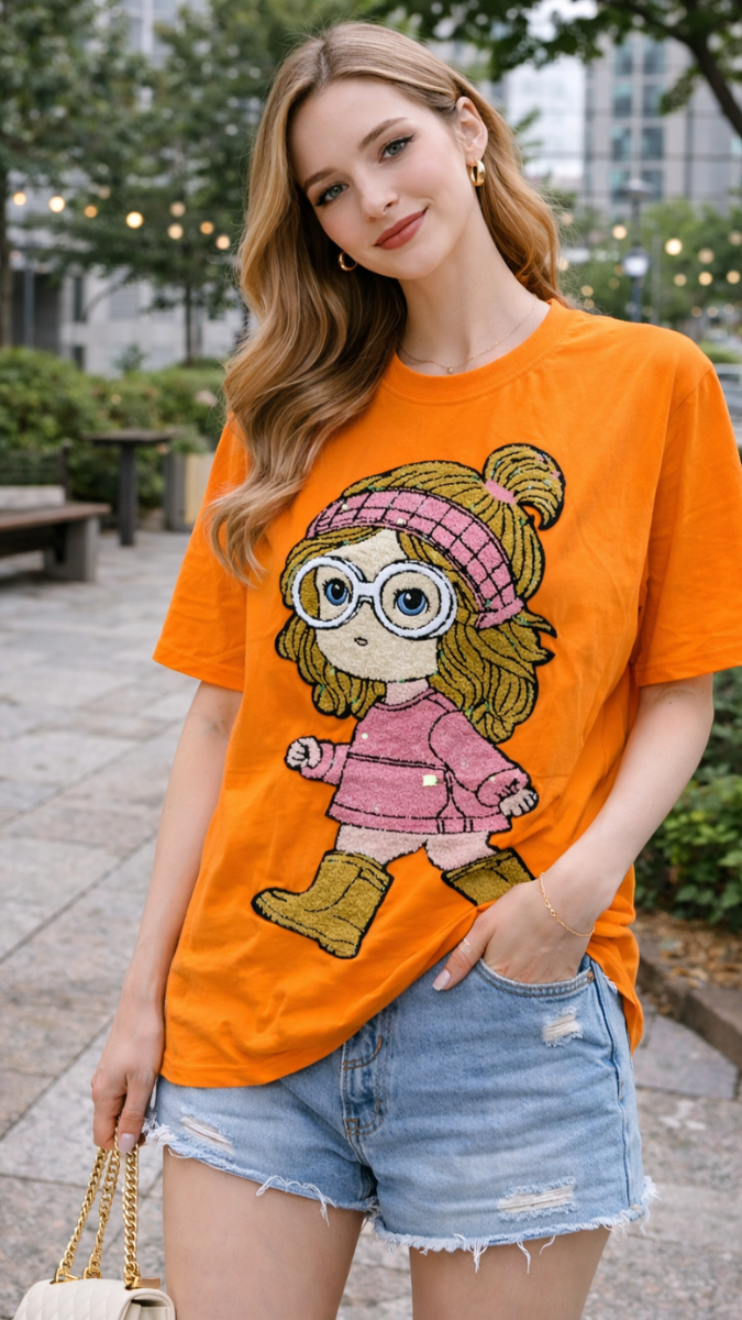 Cute Baby Printed Round Neck T-Shirt FC2418