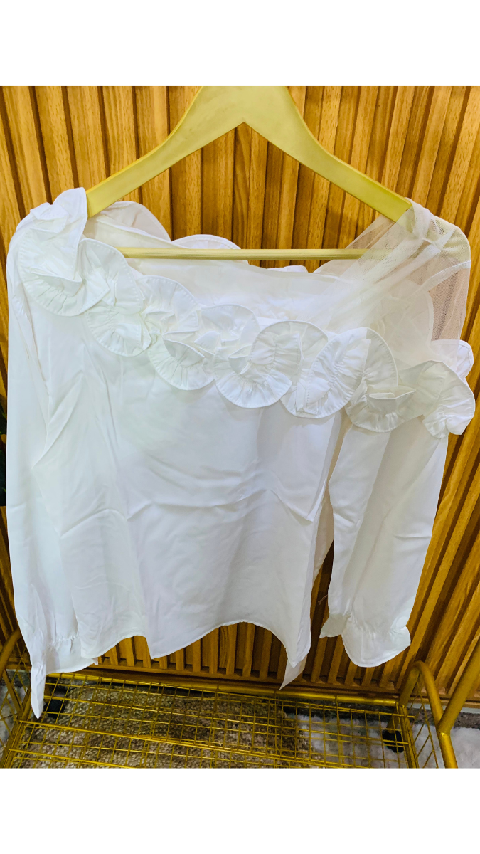 Balloon Sleeve Satin Top FC1834