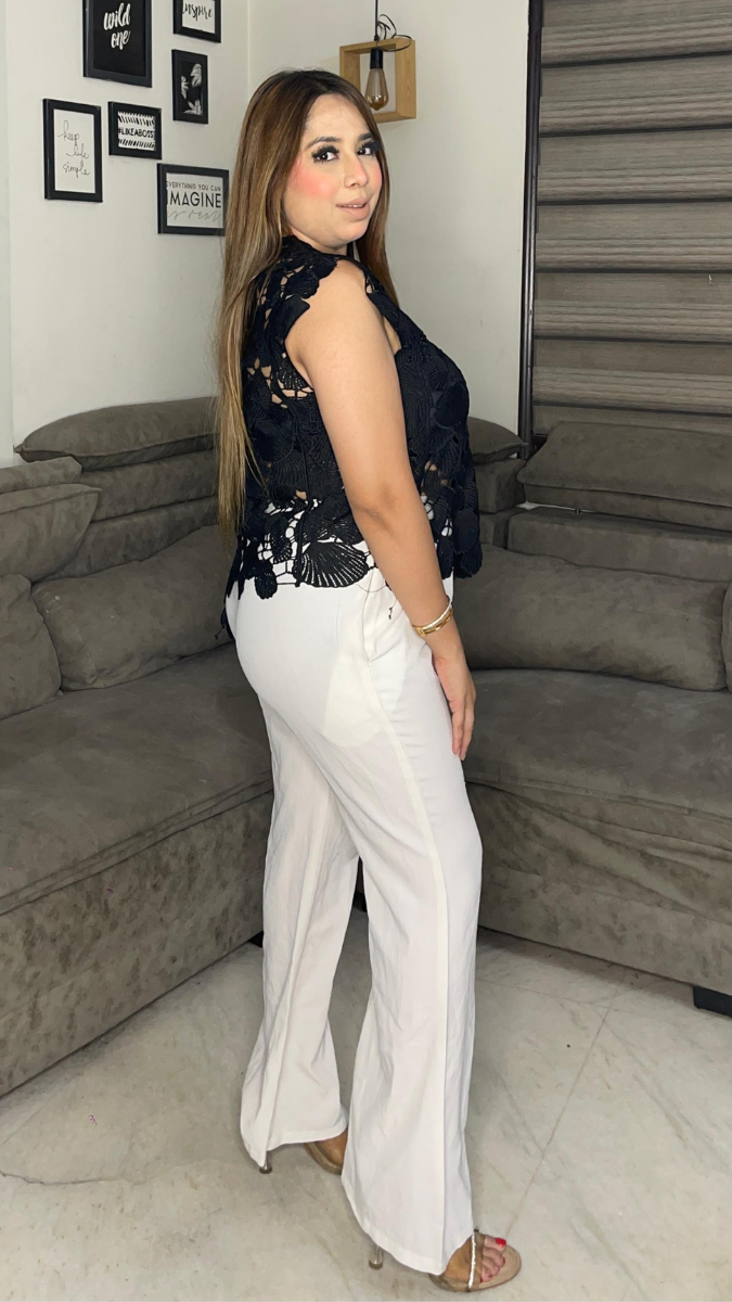 Beautiful Crochet Uneven End Top FC1800