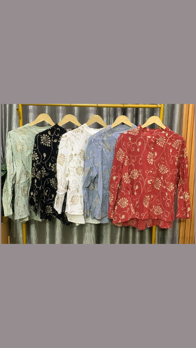 Beautiful Floral Embroidery Shirt FC2209