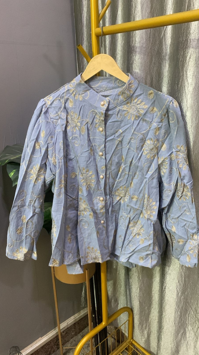 Beautiful Floral Embroidery Shirt FC2209