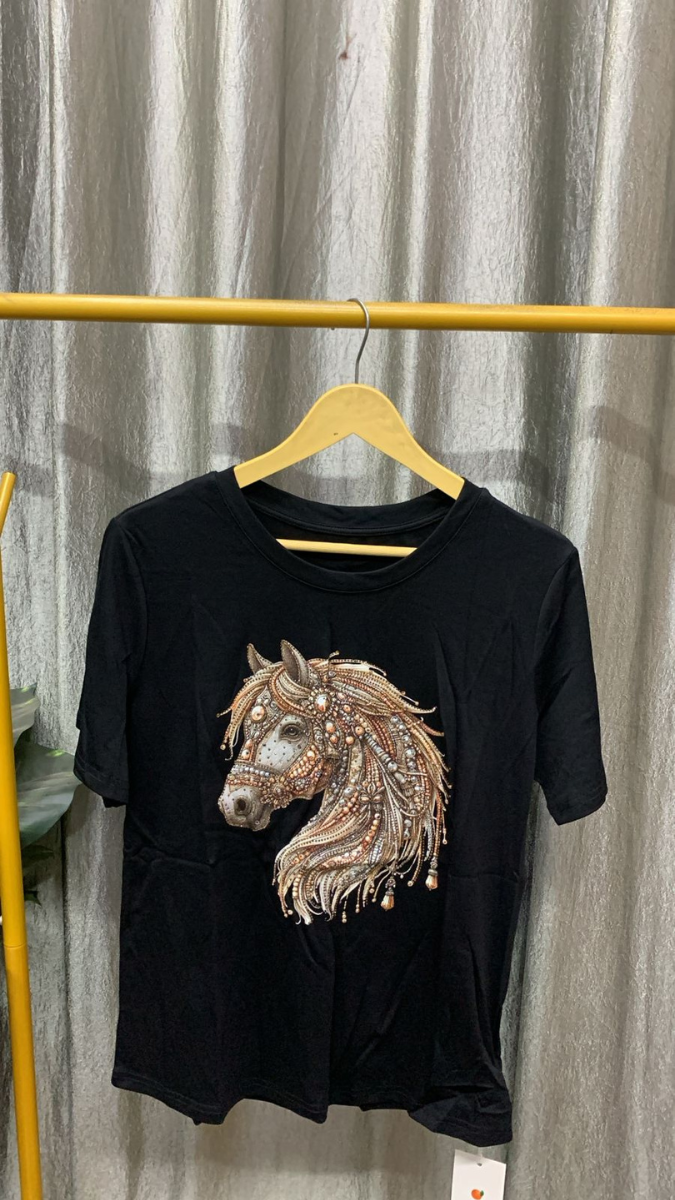 Beautiful Horse Printed Half Sleeve T-Shirt FC2470