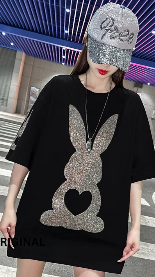 Beautiful Rhinestone Rabbit Winter Top FC1458