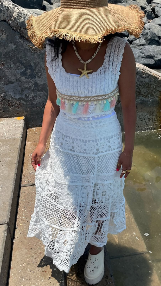 Beautiful Sleeveless Crochet Dress FC1784