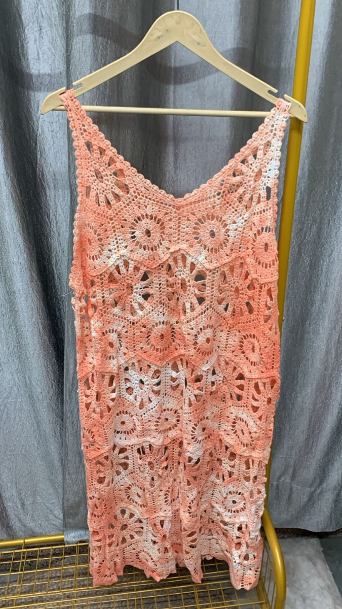 Beautiful Strap Sleeve Crochet Mini Dress FC2263