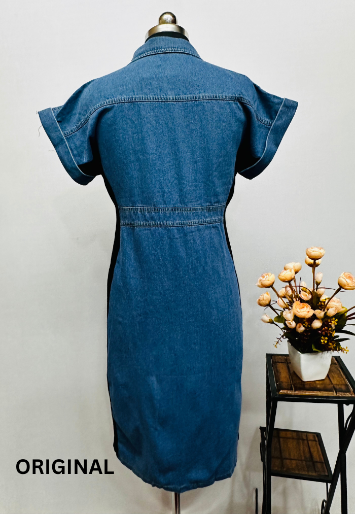 Beautiful Denim Dress With Front Pockets