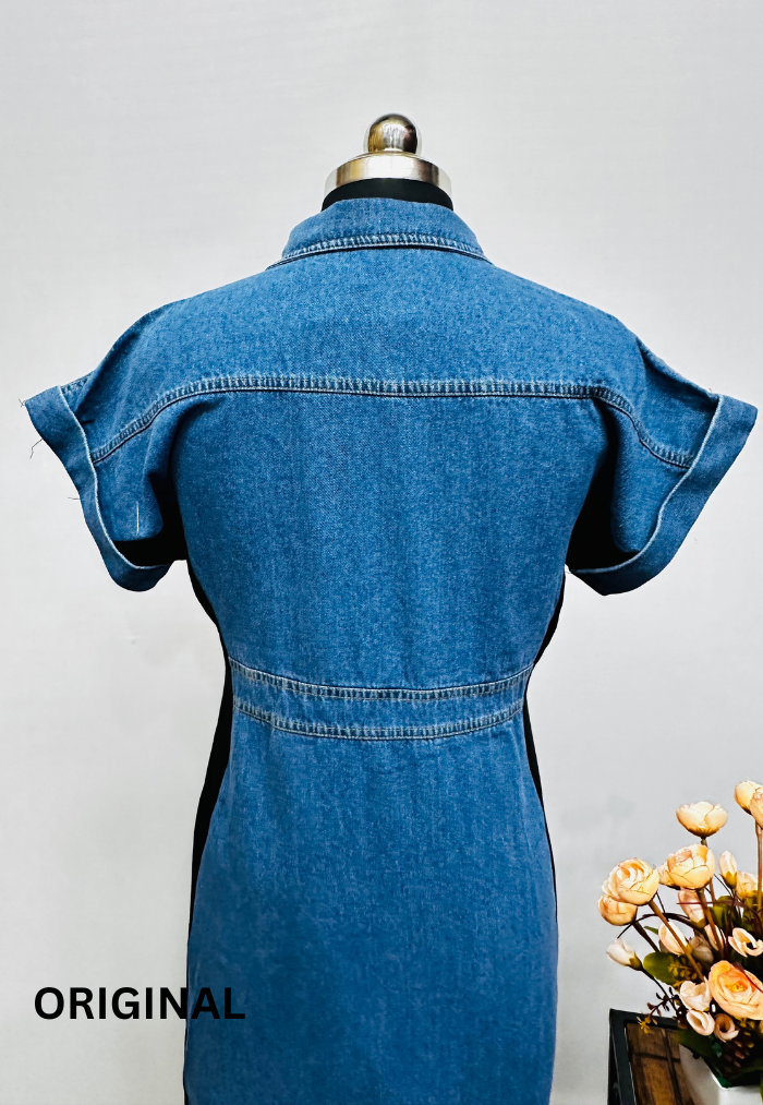 Beautiful Denim Dress With Front Pockets