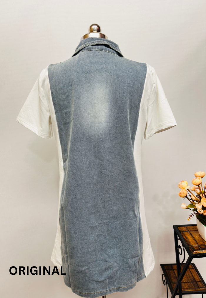 Beautiful Denim Heart Dress FC413