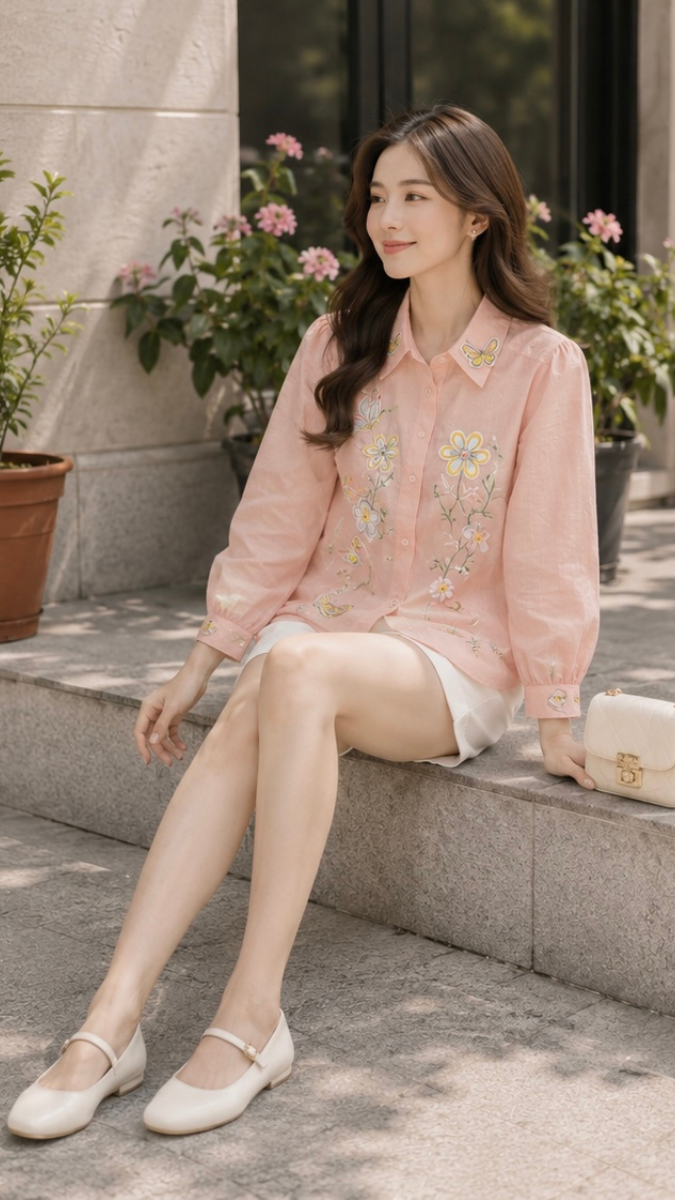 Beautiful Embroidery Designed Shirt FC2472