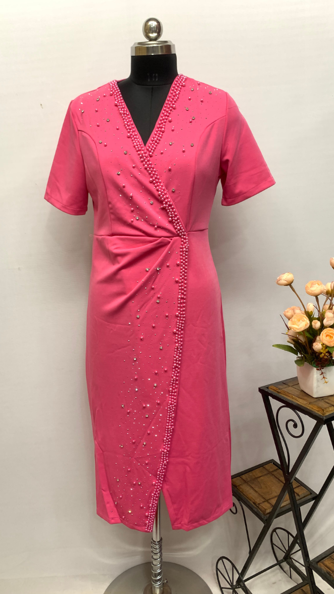 Beautiful Pearl Embedded Dress FC1186