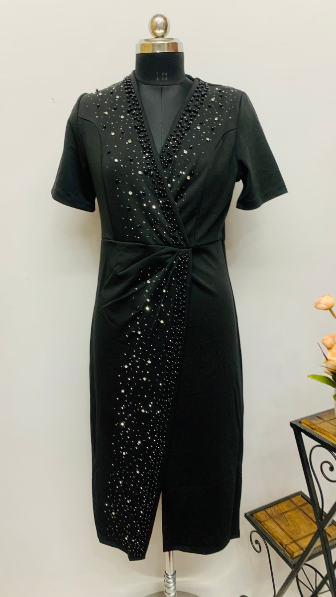 Beautiful Pearl Embedded Dress FC1186