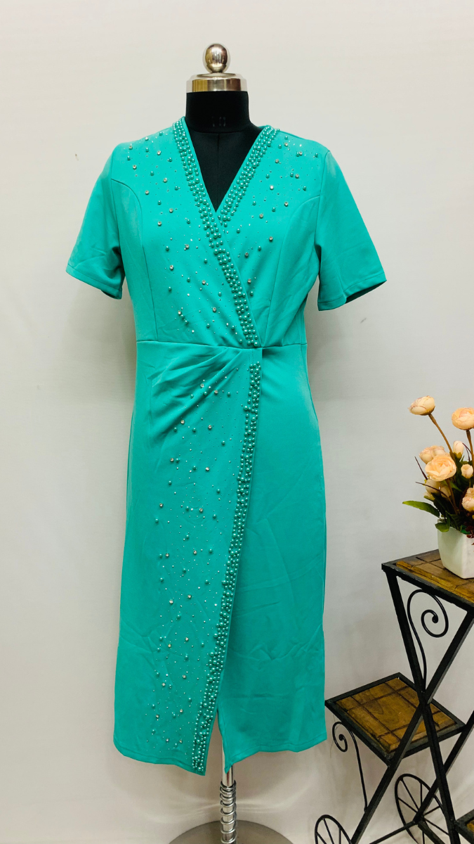 Beautiful Pearl Embedded Dress FC1186