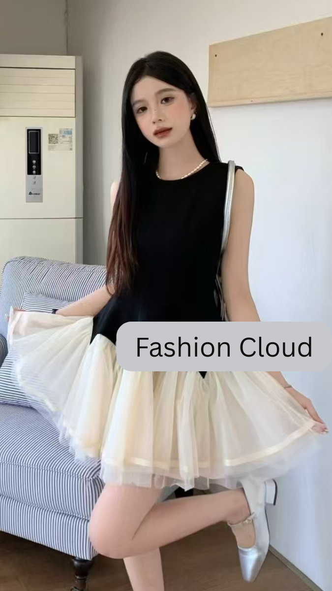 Black And White Fit And Flare Short Dress FC1906 – Fashion Cloud
