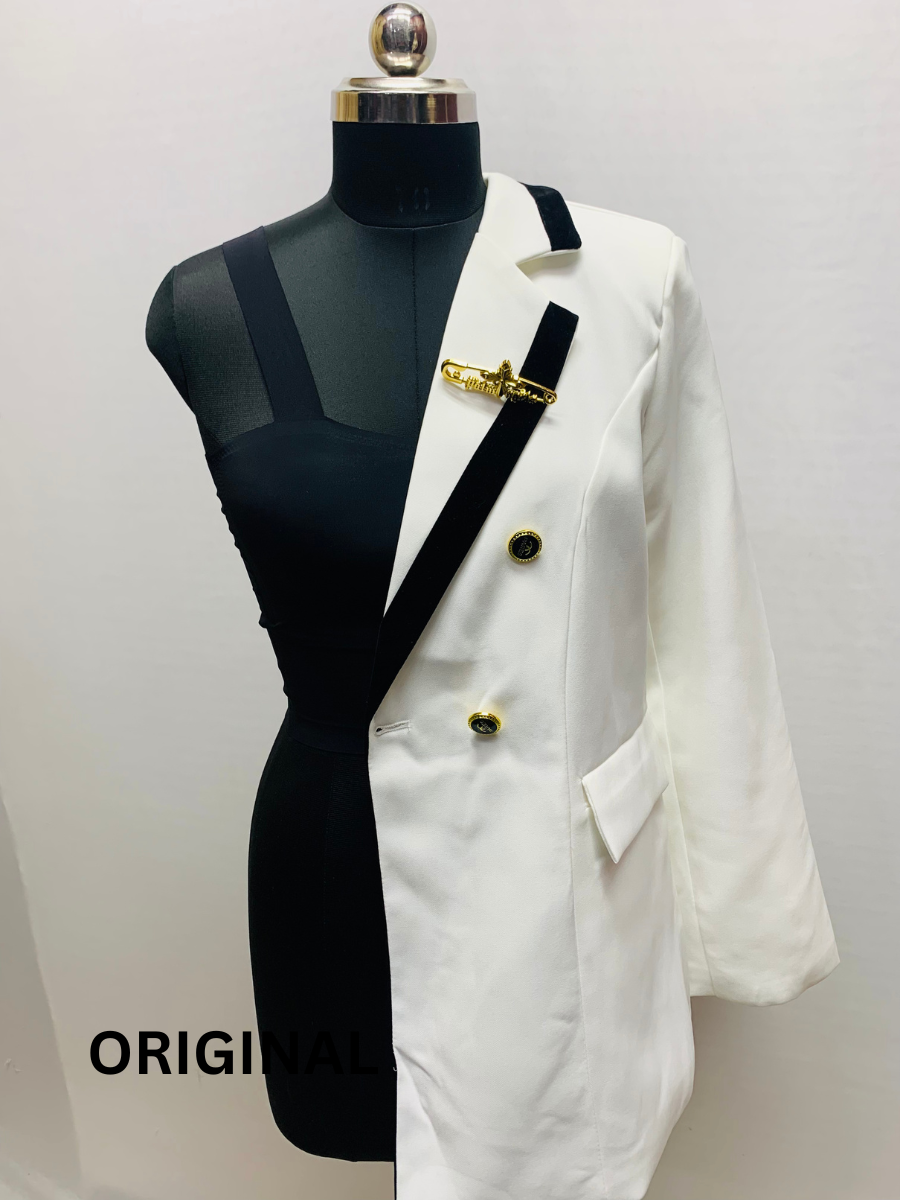 Black And White Winter Coat FC1555